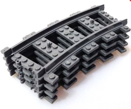 LEGO City - 4 Eisenbahn Schienen gebogen von LEGO