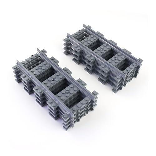 Lego® City Schienen Gerade Gleise (8 Stück) – Erweiterungsset für Lego® City Eisenbahn | Original Lego® Eisenbahn Zubehör für Lego® Modelleisenbahn Aufbau und Erweiterung von LEGO