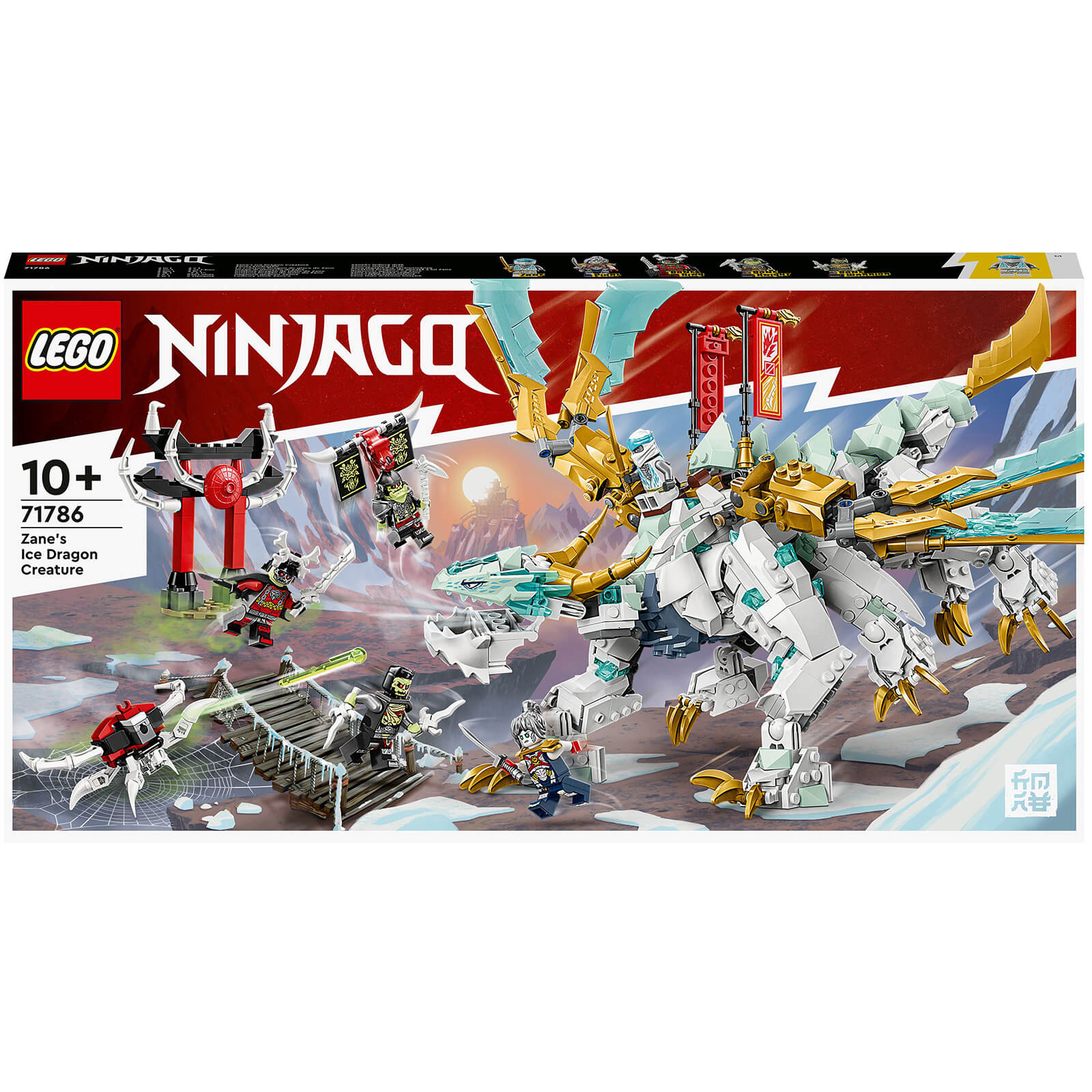 LEGO NINJAGO: Zanes Eisdrache, 2in1 Spielzeug zum Bauen für Kinder (71786) von Lego