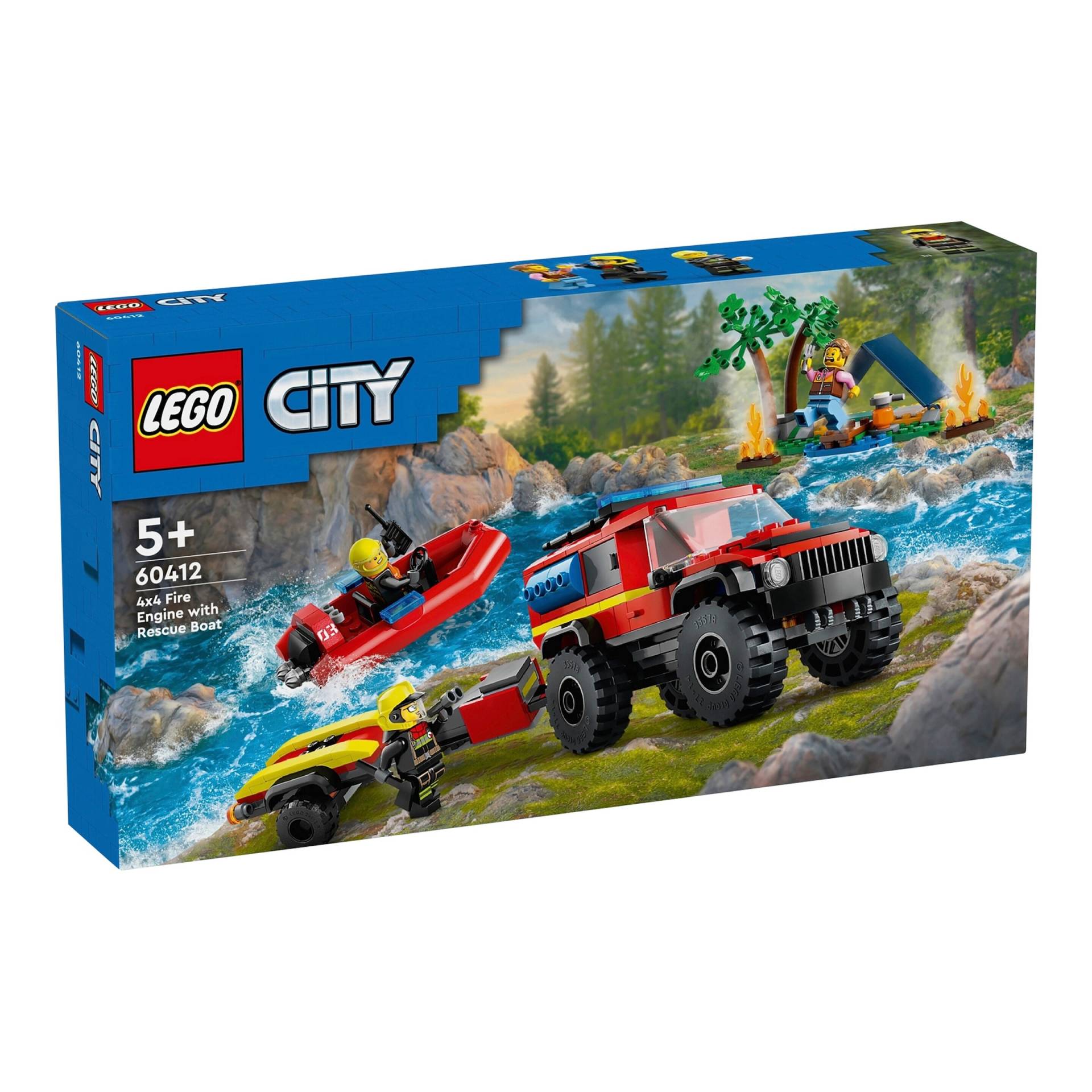 Lego® City 60412 Feuerwehrgeländewagen mit Rettungsboot von Lego
