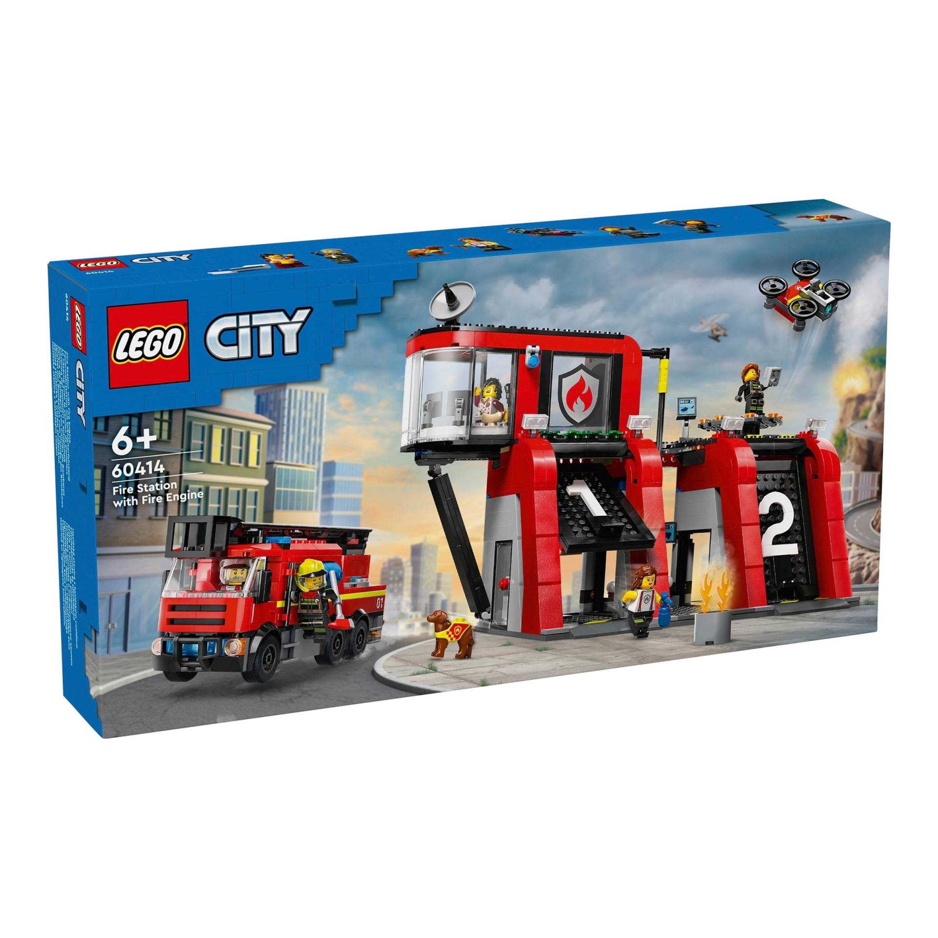 Lego® City 60414 Feuerwehrstation mit Drehleiterfahrzeug von Lego
