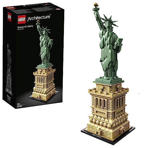 LEGO Architecture Freiheitsstatue, großes Set, Modellbausatz, New York Souvenir, eignet Sich als Home- und Büro-Deko, Geschenkidee für Kinder und Erwachsene, Muttertagsgeschenk 21042 von LEGO