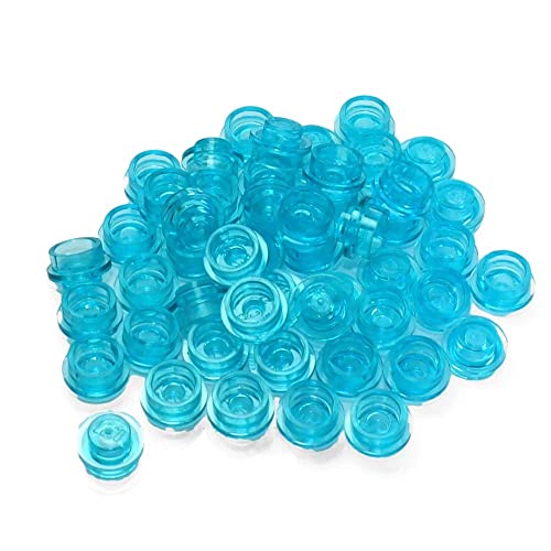 LEGO Parts: 100 Runde transparente, Blaue Plates 1x1 von LEGO