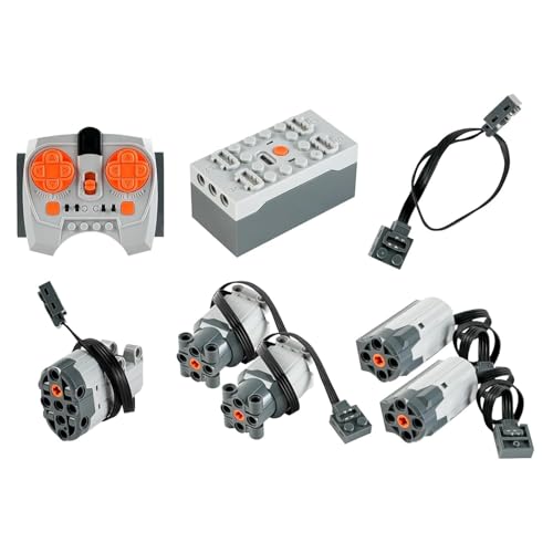 LegoHuangg Servo Motor Function Fernbedienung,8-teiliges Elektrisch Spielzeug Lego Motor,Technology Power Functions Lego motoren Set,Kompatibel mit Technik Zug von LegoHuangg