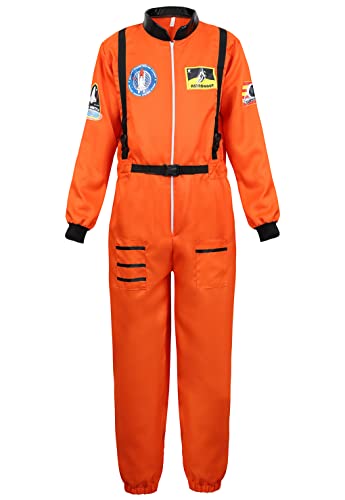 Lehauya Herren-Astronauten-Kostüm, Raumfahrer-Anzug, Piloten-Fluganzug, Gefangenen-Overall, Halloween-Kostüme für Erwachsene, Astronautenanzug orange, L Lehauya Herren-Astronauten-Kostüm, Raumfahrer-Anzug, Piloten-Fluganzug, Gefangenen-Overall, Halloween-Kostüme für Erwachsene, Astronautenanzug orange, L von Lehauya