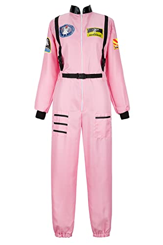 Lehauya Astronauten-Kostüm für Damen, Astronauten-Anzug, Flug-Overall, Cosplay-Kostüm, Pink, M Lehauya Astronauten-Kostüm für Damen, Astronauten-Anzug, Flug-Overall, Cosplay-Kostüm, Pink, M von Lehauya
