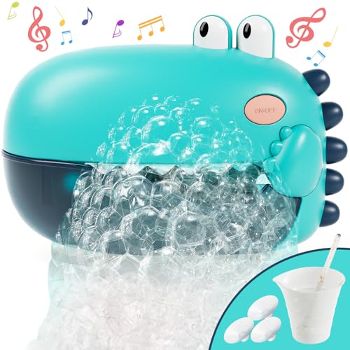 Lehoo Castle Badespielzeug Baby ab 1 Jahr, Dinosaurier Bubble Badewannenspielzeug mit Musik, Seifenblasen Maschinen für Jungen und Mädchen Lehoo Castle Badespielzeug Baby ab 1 Jahr, Dinosaurier Bubble Badewannenspielzeug mit Musik, Seifenblasen Maschinen für Jungen und Mädchen von Lehoo Castle