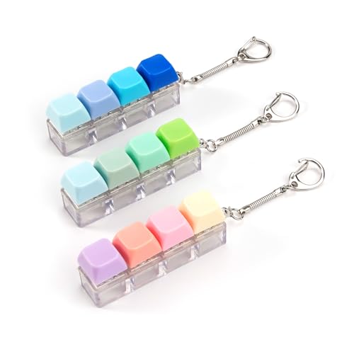 3 Stück Tastatur Fidget Spielzeug, Fidget Tastatur Schlüsselanhänger Stressabbau Tastatur Fidget Klicker Bunter Tastenkappe Spielzeug für Dekompression Verbrauch Zeit 3 Stück Tastatur Fidget Spielzeug, Fidget Tastatur Schlüsselanhänger Stressabbau Tastatur Fidget Klicker Bunter Tastenkappe Spielzeug für Dekompression Verbrauch Zeit von Leikedun
