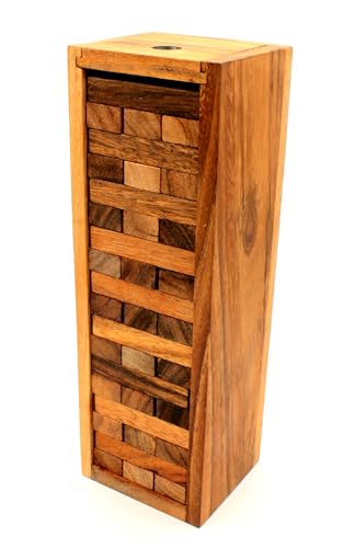 Leikor Spiel Torn 30 cm Geschicklichkeitsspiel Holz Handgefertigt von Leikor
