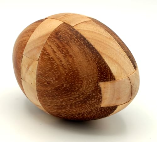 Rugby Holzpuzzel Knobel-Ei für Knobelfreunde von Leikor