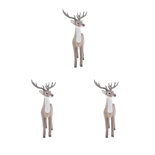 Leisurealeaneag 3er-Set Simulation Weihnachten Elch Plüsch Rentier Modell Spielzeug Grau Männlicher Ständer, 10 x 11 x 3 cm Leisurealeaneag 3er-Set Simulation Weihnachten Elch Plüsch Rentier Modell Spielzeug Grau Männlicher Ständer, 10 x 11 x 3 cm von Leisurealeaneag