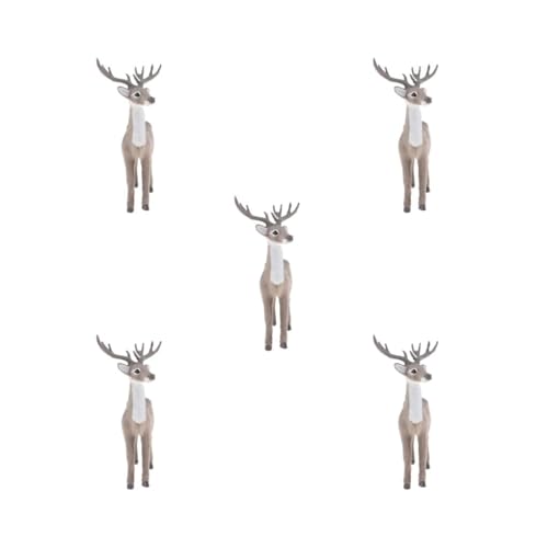 Leisurealeaneag 5er-Set Simulation Weihnachten Elch Plüsch Rentier Modell Spielzeug Grau Männlicher Ständer, 10 x 11 x 3 cm Leisurealeaneag 5er-Set Simulation Weihnachten Elch Plüsch Rentier Modell Spielzeug Grau Männlicher Ständer, 10 x 11 x 3 cm von Leisurealeaneag