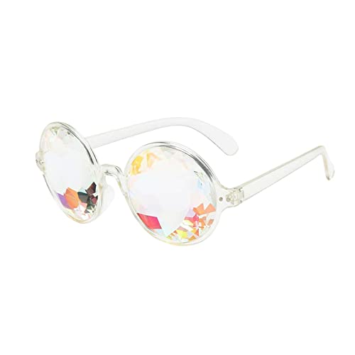 Leisurealeaneag Kaleidoskop Rave-Brille, Requisite für Musik, Festival, Urlaub, transparent, 13,6 cm von Leisurealeaneag