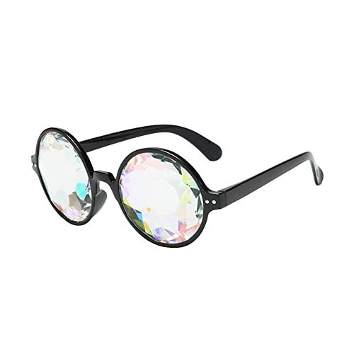 Leisurealeaneag Kaleidoskop Rave-Brille, Requisite für Musik-Festival, Urlaub, schwarz, 13,6 cm von Leisurealeaneag