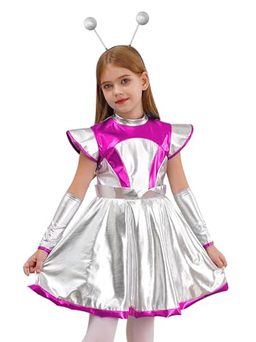 Lejafay Alien Girl Kostüm Für Mädchen Dreiteiliges Außerirdisches Outfit Glänzendes Holografisches Weltraumkleid Mit Halsreif Und Armschmuck Für Bis Jahre Rosa 146-152 Lejafay Alien Girl Kostüm Für Mädchen Dreiteiliges Außerirdisches Outfit Glänzendes Holografisches Weltraumkleid Mit Halsreif Und Armschmuck Für Bis Jahre Rosa 146-152 von Lejafay