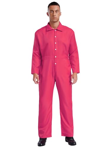 Lejafay Arbeitsoverall Für Herren Mechaniker Overall Mit Reißverschluss Und Taschen Fluganzug Halloween Cosplay Overall Größe S3xl Knalliges Pink L Lejafay Arbeitsoverall Für Herren Mechaniker Overall Mit Reißverschluss Und Taschen Fluganzug Halloween Cosplay Overall Größe S3xl Knalliges Pink L von Lejafay