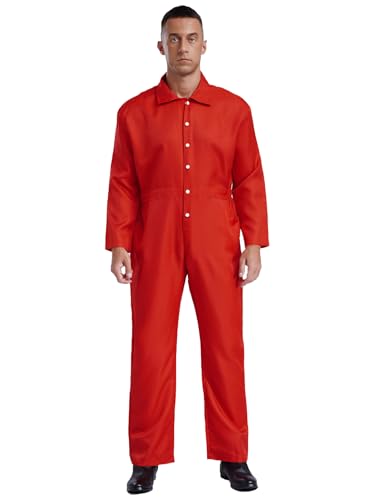 Lejafay Arbeitsoverall Für Herren Mechaniker Overall Mit Reißverschluss Und Taschen Fluganzug Halloween Cosplay Overall Größe S3xl Rot 3XL Lejafay Arbeitsoverall Für Herren Mechaniker Overall Mit Reißverschluss Und Taschen Fluganzug Halloween Cosplay Overall Größe S3xl Rot 3XL von Lejafay