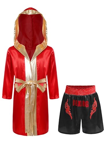Lejafay Boxanzug Für Jungen Und Mädchen Von 6 Bis 16 Jahren Seide Mit Metallisierten Details Und Shorts Mit Glänzenden Buchstaben Burgund Schwarz 146-152 Lejafay Boxanzug Für Jungen Und Mädchen Von 6 Bis 16 Jahren Seide Mit Metallisierten Details Und Shorts Mit Glänzenden Buchstaben Burgund Schwarz 146-152 von Lejafay