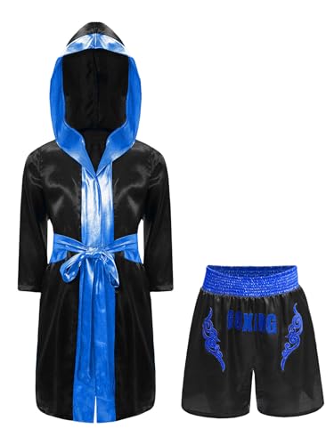 Lejafay Boxanzug Für Jungen Und Mädchen Von 6 Bis 16 Jahren Seide Mit Metallisierten Details Und Shorts Mit Glänzenden Buchstaben Schwarz Blau 122-128 Lejafay Boxanzug Für Jungen Und Mädchen Von 6 Bis 16 Jahren Seide Mit Metallisierten Details Und Shorts Mit Glänzenden Buchstaben Schwarz Blau 122-128 von Lejafay