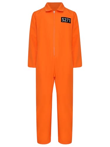 Lejafay Gefängnisuniform Kinderkostüm Sträflingsanzug Orange Für Kinder Langarm Mit Klappe Und Reißverschluss Cosplay Kostüm Jahre Orange 170 Lejafay Gefängnisuniform Kinderkostüm Sträflingsanzug Orange Für Kinder Langarm Mit Klappe Und Reißverschluss Cosplay Kostüm Jahre Orange 170 von Lejafay