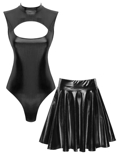 Lejafay Glitzerndes Partykleid Mit Weltraumglitzer Alienkostüm Für Damen Ärmelloses Top Mit Rock Metallischer Skaterrock Discokleid Clubwear Größe Sxl Schwarz M Lejafay Glitzerndes Partykleid Mit Weltraumglitzer Alienkostüm Für Damen Ärmelloses Top Mit Rock Metallischer Skaterrock Discokleid Clubwear Größe Sxl Schwarz M von Lejafay