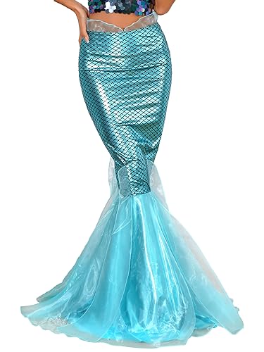 Lejafay Magisches Halloween Meerjungfrauenkostüm Für Damen Mit Rüschenrock Und Pailletten In Kaskadenform Für Halloween Party Karneval Cosplay In Den Größen Sxl Blau S Lejafay Magisches Halloween Meerjungfrauenkostüm Für Damen Mit Rüschenrock Und Pailletten In Kaskadenform Für Halloween Party Karneval Cosplay In Den Größen Sxl Blau S von Lejafay