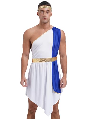 Lejafay Olympische Gott Kostüm Für Herren Griechisch Römische Toga Pharao Kostüm Antikes Rom Für Karneval Halloween Kostüme M3xl Blau 3XL Lejafay Olympische Gott Kostüm Für Herren Griechisch Römische Toga Pharao Kostüm Antikes Rom Für Karneval Halloween Kostüme M3xl Blau 3XL von Lejafay