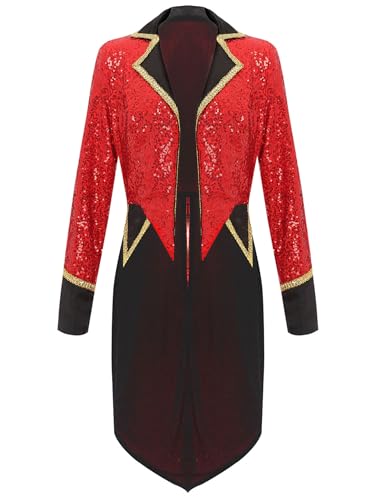 Lejafay Zirkus Dompteurin Pailletten Jacke Kostüm Für Damen Jacke Und Anzug Smoking Kostüm Zirkus Moderatorin Für Halloween Karneval Sxl Rot XXL Lejafay Zirkus Dompteurin Pailletten Jacke Kostüm Für Damen Jacke Und Anzug Smoking Kostüm Zirkus Moderatorin Für Halloween Karneval Sxl Rot XXL von Lejafay