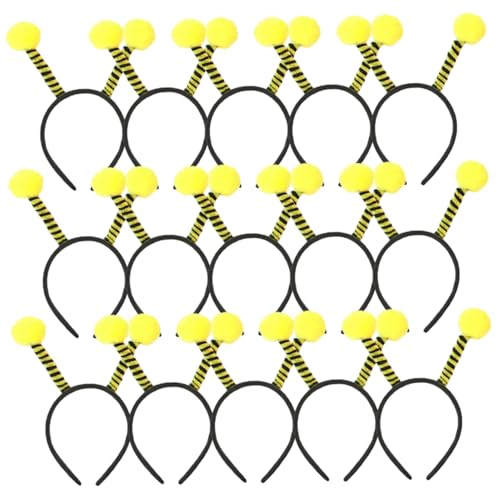 LejeMaek 15pcs Bienenstirnband, süße Antennenbienenparty -Gefälligkeiten, Tierstirnbänder für Kinder, Halloween -Weihnachtsfeierdekorationen von LejeMaek
