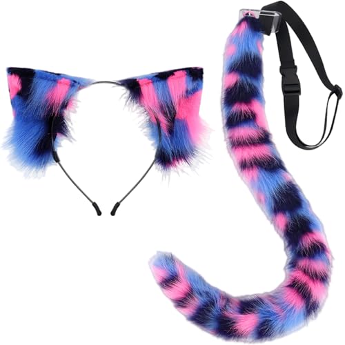 LejeMaek Katzenohren und Schwanzpelzkatze Ohren Stirnbänder und einstellbare Schwanztiere Halloween Kostüme für Cosplay -Party LejeMaek Katzenohren und Schwanzpelzkatze Ohren Stirnbänder und einstellbare Schwanztiere Halloween Kostüme für Cosplay -Party von LejeMaek