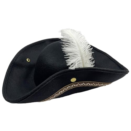 LejeMaek Piratenhut für Frauen Männer elegant weiß gefiederter Piratenhut Weiche Flanell Halloween Kostümzubehör für Home Party Supplies LejeMaek Piratenhut für Frauen Männer elegant weiß gefiederter Piratenhut Weiche Flanell Halloween Kostümzubehör für Home Party Supplies von LejeMaek