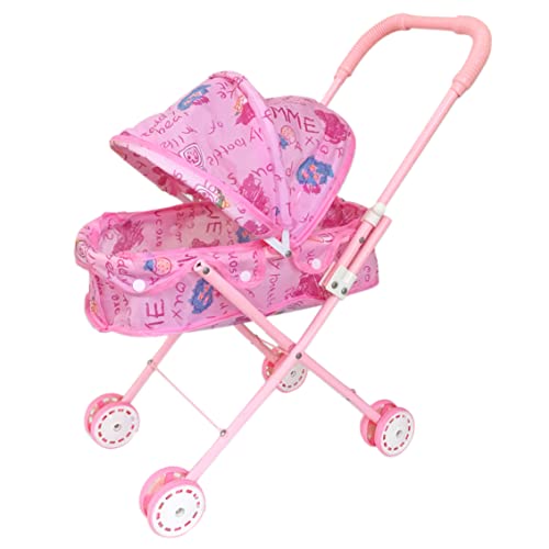 LejeMaek Puppenwagen Faltbare verstellbare Motorhaube abnehmbar waschbarer Anti-Rust-Puppenwagen großer Kapazität Spielzeug Pushtchair für Kinder von LejeMaek