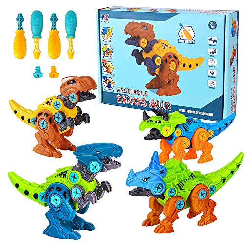 Lekebaby Take Apart Dinosaurier, 4er-Pack, DIY-Dinosaurier-Spielzeug mit Bohrern, Dinosaurier-Geschenke für Jungen und Mädchen ab 3 4 5 Jahren Lekebaby Take Apart Dinosaurier, 4er-Pack, DIY-Dinosaurier-Spielzeug mit Bohrern, Dinosaurier-Geschenke für Jungen und Mädchen ab 3 4 5 Jahren von Lekebaby