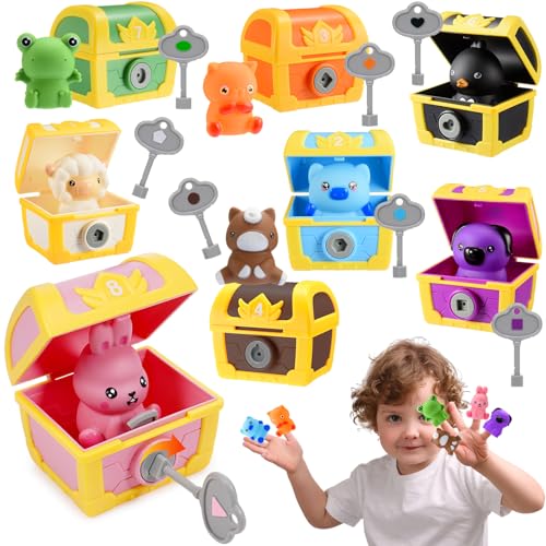 Leksakber Montessori Spielzeug ab 1 2 3 Jahr, Bauernhof Spielzeug Tiere Spielzeug ab 1 2 3 Jahr Junge Mädchen Fingerpuppen Baby Zoo Kinder Lernspielzeug ab 1 2 3 Jahre Geschenk Junge Mädchen von Leksakber