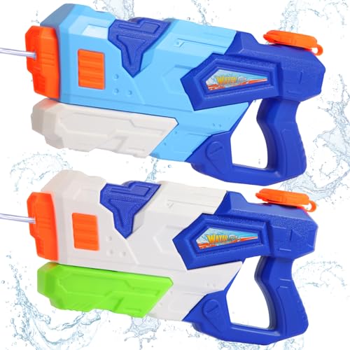 Lekwaiin Wasserpistole für Kinder Erwachsene, 2 Stücke 800ML Wasserspritzpistole mit 10 Meter Großer Reichweite, Outdoor Spielzeug für Sommer, Strand, Pool, Garten Lekwaiin Wasserpistole für Kinder Erwachsene, 2 Stücke 800ML Wasserspritzpistole mit 10 Meter Großer Reichweite, Outdoor Spielzeug für Sommer, Strand, Pool, Garten von Lekwaiin