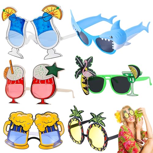 Lelang 6 Paar Luau Party Sonnenbrille, Partybrille Lustige Hawaiianische Brille, Sommerparty Photo Booth Requisiten, Tropische Kostümbevorzugungen, Neuheit Partyzubehör Dekoration Lelang 6 Paar Luau Party Sonnenbrille, Partybrille Lustige Hawaiianische Brille, Sommerparty Photo Booth Requisiten, Tropische Kostümbevorzugungen, Neuheit Partyzubehör Dekoration von Lelang