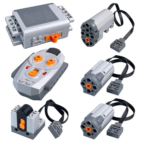 6-in-1 Technic Motors Kit, kompatibel mit Lego Power Funktionen, Das Kit enthält Servomotor AA Batteriebox 2.4G Fernbedienung Empfänger M Motor, perfekte Weihnachts- & Geburtstagsgeschenke für 6-in-1 Technic Motors Kit, kompatibel mit Lego Power Funktionen, Das Kit enthält Servomotor AA Batteriebox 2.4G Fernbedienung Empfänger M Motor, perfekte Weihnachts- & Geburtstagsgeschenke für von Leleopodo