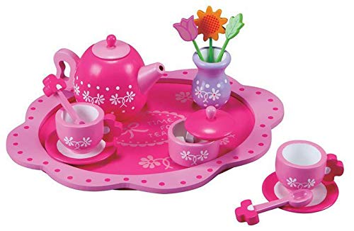 Lelin 0019 Holz - Teeservice/Kinder Kaffeeservice/Flower Tea Set von Lelin
