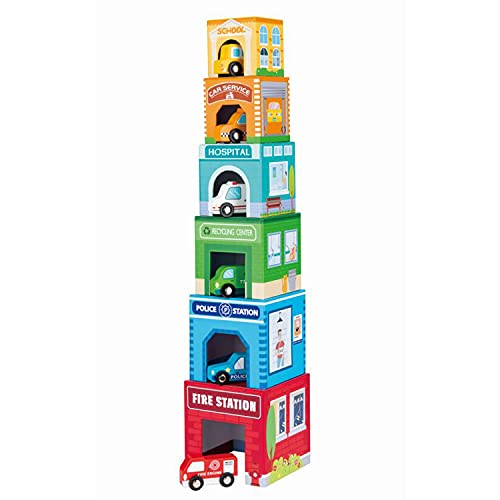 Lelin Toys L10339 Stapelwürfel mit 6 Fahrzeugen Lelin Toys L10339 Stapelwürfel mit 6 Fahrzeugen von New Classic Toys