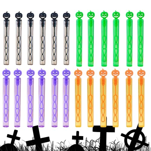 Blasenstäbe - 24 Stück Halloween Blasstab Set - Handgehaltener Blasenspaß Für Kinderaktivitäten Draußen Sommer Kindergeburtstag Weihnachten Ostern Outdoor Blasenstäbe - 24 Stück Halloween Blasstab Set - Handgehaltener Blasenspaß Für Kinderaktivitäten Draußen Sommer Kindergeburtstag Weihnachten Ostern Outdoor von Lembeauty