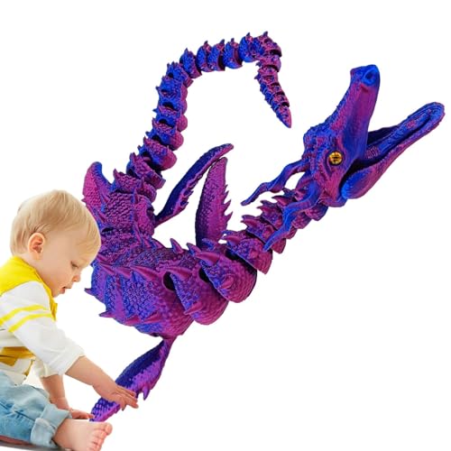 Lembeauty 3D-Drachen-Zappelspielzeug, 3D-gedruckte Drachen,3D-gedrucktes Drachenspielzeug | Beweglicher Drache, Chefschreibtischspielzeug, Fidget-Spielzeug für Erwachsene für 3D-Drachen-Enthusiasten von Lembeauty