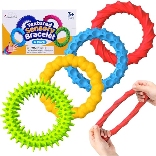 Stretchy Fidget Bracelet, 4X Dehnbare Schnur Zappelspielzeug Armbänder, Dehnbare Schnüre Armband Spielzeug Für Stress Relief Für Autistische Kinder Jung-en Erwachsene von Lembeauty
