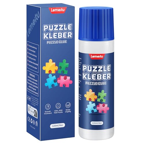 Lemeitu Puzzle Kleber Transparent ， Kleber Transparent, Puzzlekleber 1er-Pack, Puzzle Kleber um zu fixieren und Aufzuhängen, 120ml Zubehör Conserver von Lemeitu