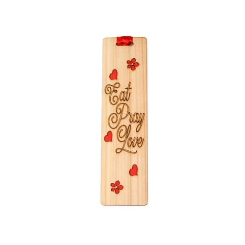 Semn de Carte din lemn - eat, Pray, Love Semn de Carte din lemn - eat, Pray, Love von Lemn in Dar