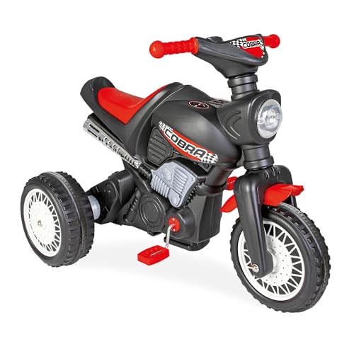 Kinderdreirad Cobra mit Pedale, Kindermotorrad zum Treten ab 5 Jahren, Dreirad im Motorrad-Design, Kinderspielzeug mit Breiten Reifen Kinderdreirad Cobra mit Pedale, Kindermotorrad zum Treten ab 5 Jahren, Dreirad im Motorrad-Design, Kinderspielzeug mit Breiten Reifen von Lemodo