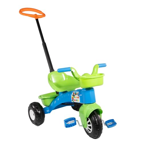 LEMODO Dreirad für Kinder ab 2 Jahren | Kinderdreirad mit 2 großen Ablagekörben | Multicolour Kinder Trike | Baby Dreirad mit Hupe und Schiebestange | Kinderspielzeug mit Breiten Reifen von Lemodo