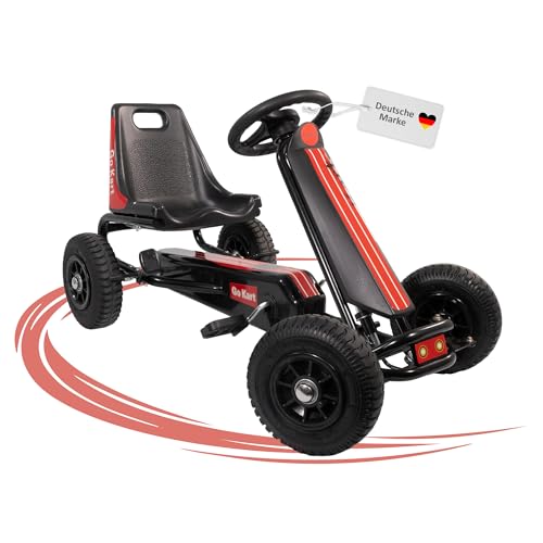 Lemodo Go Kart Tretauto – Kinderfahrzeug mit Luftreifen und Handbremse, Tretfahrzeug für Kinder von 4-6 Jahre, Vor- und Rückwärtsgang, Pedalfahrzeug, Outdoor-Tretauto Lemodo Go Kart Tretauto – Kinderfahrzeug mit Luftreifen und Handbremse, Tretfahrzeug für Kinder von 4-6 Jahre, Vor- und Rückwärtsgang, Pedalfahrzeug, Outdoor-Tretauto von Lemodo
