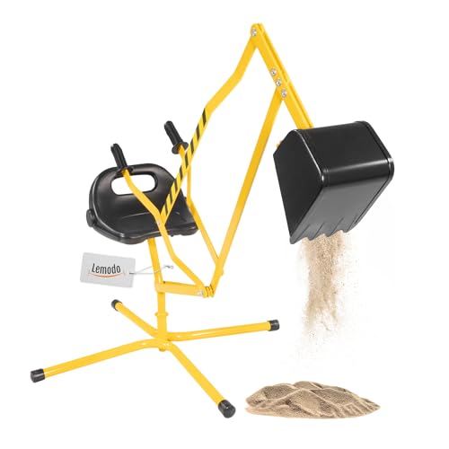 Lemodo Sitzbagger aus Metall, Sandbagger mit 360° Drehung, Kinderbagger mit Schwenk- und Greiffunktion, Spielzeugbagger mit Metall-Schaufel, Robustes Sandspielzeug aus Metall, Bagger für Sandkasten Lemodo Sitzbagger aus Metall, Sandbagger mit 360° Drehung, Kinderbagger mit Schwenk- und Greiffunktion, Spielzeugbagger mit Metall-Schaufel, Robustes Sandspielzeug aus Metall, Bagger für Sandkasten von Lemodo