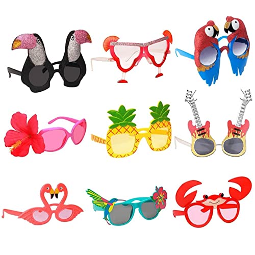 9 Paar Luau Party Sonnenbrille, Partybrille Lustige Hawaiianische Brille, Sommerparty Photo Booth Requisiten, Tropische Kostümbevorzugungen, Neuheit Partyzubehör Dekoration 9 Paar Luau Party Sonnenbrille, Partybrille Lustige Hawaiianische Brille, Sommerparty Photo Booth Requisiten, Tropische Kostümbevorzugungen, Neuheit Partyzubehör Dekoration von Lemotoy