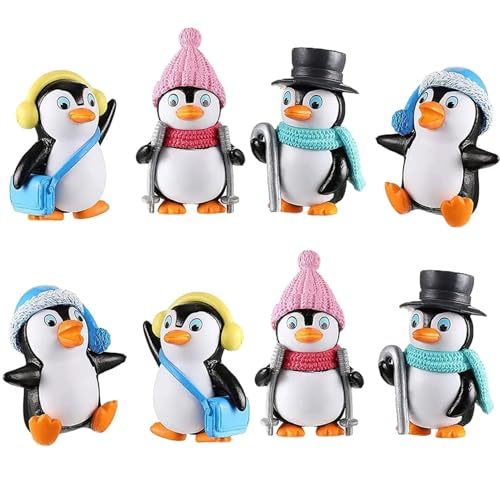 8 Stück Mini Pinguin Figuren, Miniatur Pinguin Ornamente, Tierfiguren, Micro Landschaft DIY Harz Ornamente, Bonsai Ornamente, Mini Garten Dekoration, Schlüsselanhänger 8 Stück Mini Pinguin Figuren, Miniatur Pinguin Ornamente, Tierfiguren, Micro Landschaft DIY Harz Ornamente, Bonsai Ornamente, Mini Garten Dekoration, Schlüsselanhänger von Lempefe